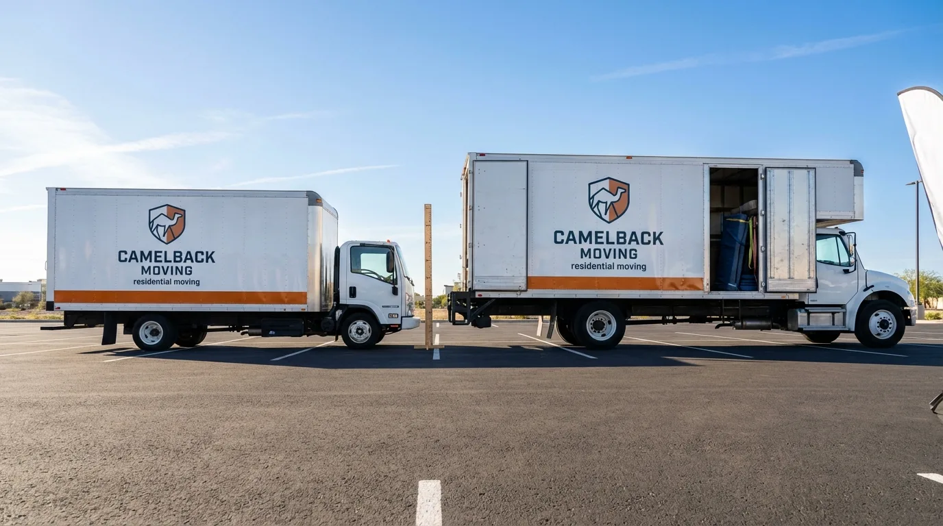 Moving truck size capacity guide in Hartshorne